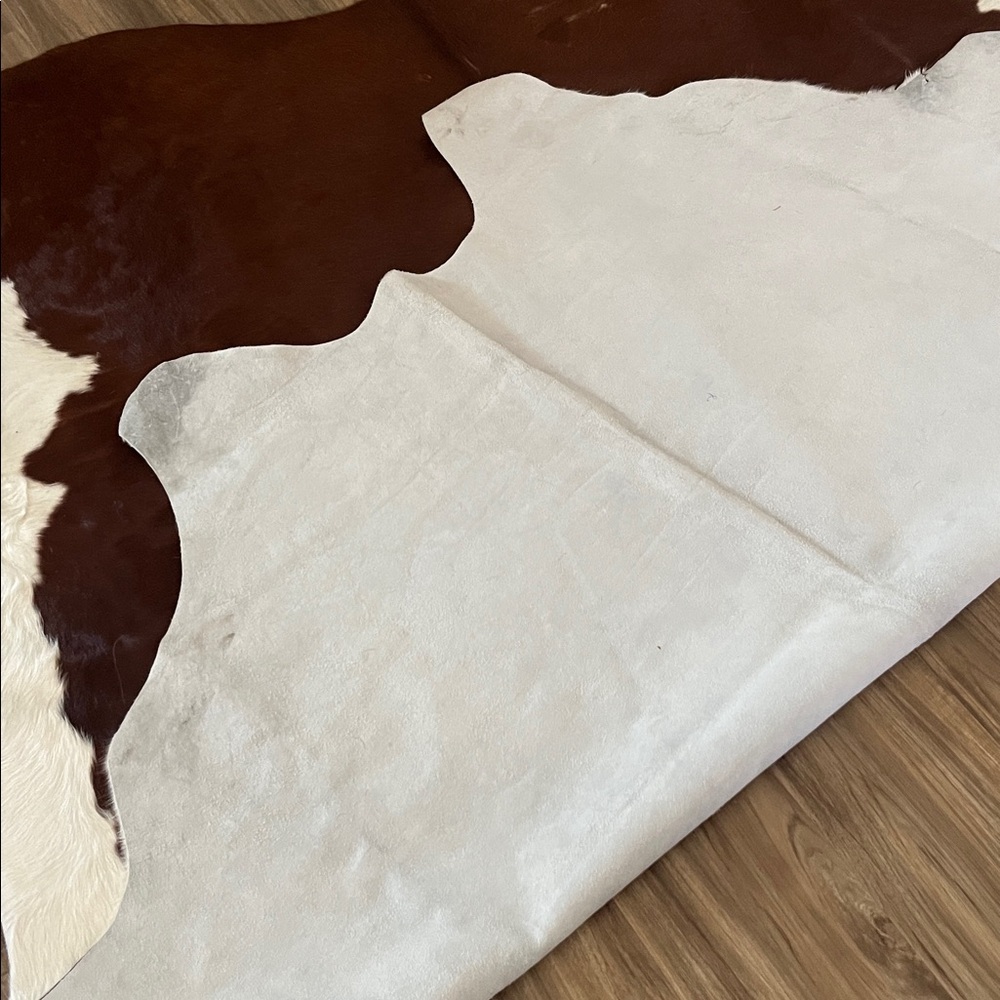 Texas Proud Cowhide Area Rug - Brown & White - Picture 5 of 8